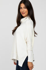 Ivory Soft Knit Dolman Sleeve Cowl Neck Top