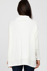 Ivory Soft Knit Dolman Sleeve Cowl Neck Top