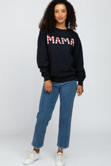 Black Checkered Mama Sweatshirt