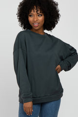 Charcoal Soft Fuzzy Lining Sweatshirt