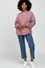 Mauve Soft Fuzzy Lining Sweatshirt