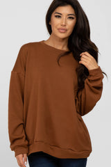 Rust Soft Fuzzy Lining Sweatshirt