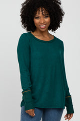 Forest Green Brushed Long Sleeve Top