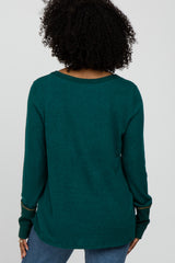 Forest Green Brushed Long Sleeve Top