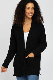 Black Chunky Knit Cardigan