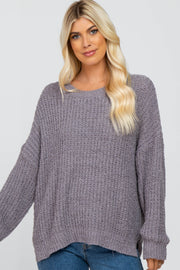 Charcoal Dropped Shoulder Sweater