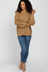 Mocha Knit Balloon Sleeve Sweater