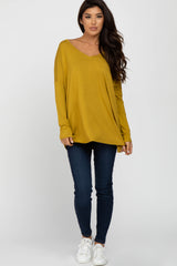 Yellow V-Neck Top