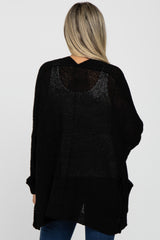 Black Cuff Sleeve Maternity Cardigan