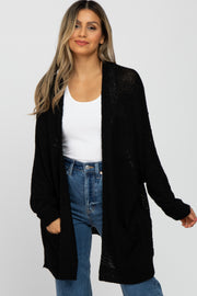 Black Cuff Sleeve Cardigan