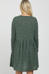 Olive Knit Basic Maternity Dress