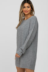 Heather Grey Basic Sweater Mini Dress