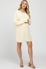 Ivory Basic Maternity Sweater Mini Dress