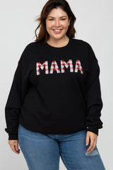 Blacked Checkered Mama Maternity Plus Sweatshirt