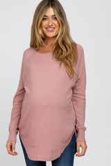 Mauve Soft Maternity Sweater