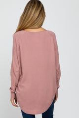 Mauve Soft Maternity Sweater