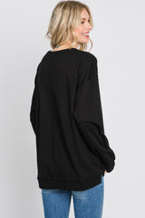 Black Raw Edge Sweatshirt