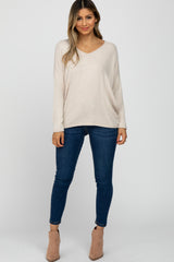 Beige Soft Dolman Sleeve Top