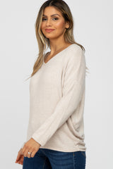 Beige Soft Dolman Sleeve Top