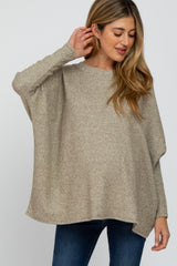 Light Olive Dolman Sleeve Soft Knit Maternity Top