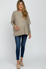 Light Olive Dolman Sleeve Soft Knit Maternity Top