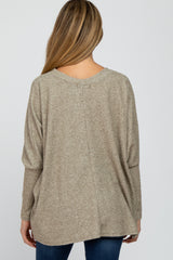 Light Olive Dolman Sleeve Soft Knit Maternity Top