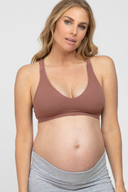 Mauve Lace Racerback Maternity Bralette