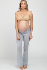 Beige Lace Racerback Maternity Bralette