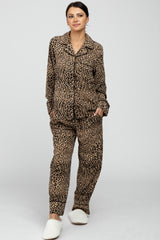 Taupe Leopard Print Pajama Set