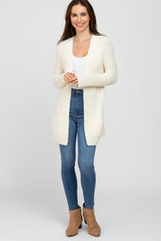 Ivory Fuzzy Knit Cardigan