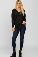 Black Dolman Sleeve Top