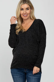 Black Dolman Sleeve Maternity Top