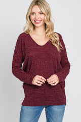 Burgundy Dolman Sleeve Top