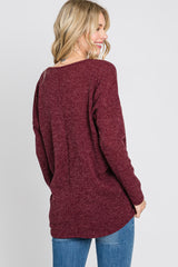 Burgundy Dolman Sleeve Top