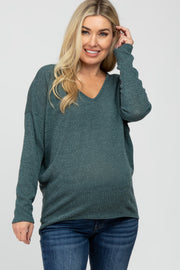 Forest Green Dolman Sleeve Maternity Top