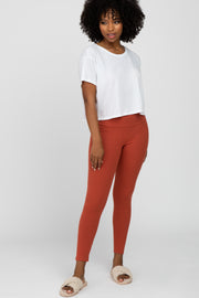 Rust Ribbed Leggings