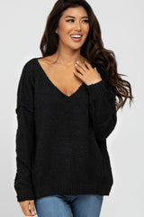 Black V-Neck Sweater