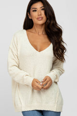 Cream V-Neck Sweater