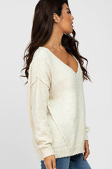 Cream V-Neck Sweater