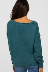 Teal V-Neck Sweater