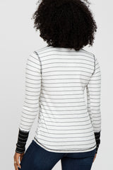 Black Striped Long Sleeve Top