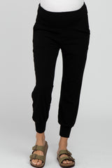 Black High Waisted Maternity Joggers