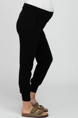 Black High Waisted Maternity Joggers