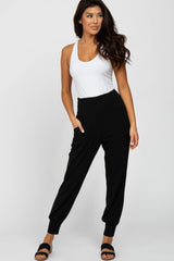 Black High Waisted Joggers