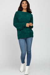 Forest Green Chenille Knit Sweater