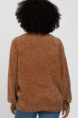 Camel Chenille Knit Sweater