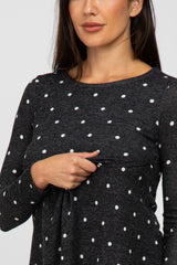 Black Polka Dot Layered Front Nursing Top