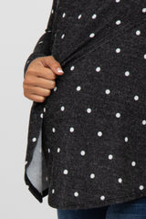 Black Polka Dot Layered Front Maternity/Nursing Top