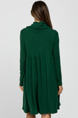 Green Cowl Neck Maternity Dress