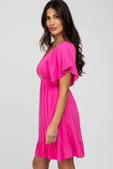 Fuchsia Smocked Dress